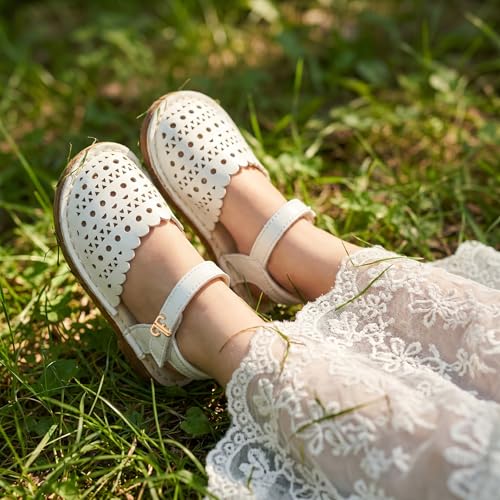 Image of THEE BRON Toddler Girls Espadrilles Sandals Hollow Out Rustic Dress Shoes
