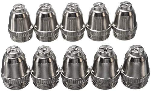 10 Pieces CUT 60 CUT 70 Plasma Cutting Consumable Cutter Torch Nozzle Tips Electrode (Nozzle(1.2) + Electrode), Suitable for CUT 60 & CUT 70 AMP Air Plasma Cutter Torch