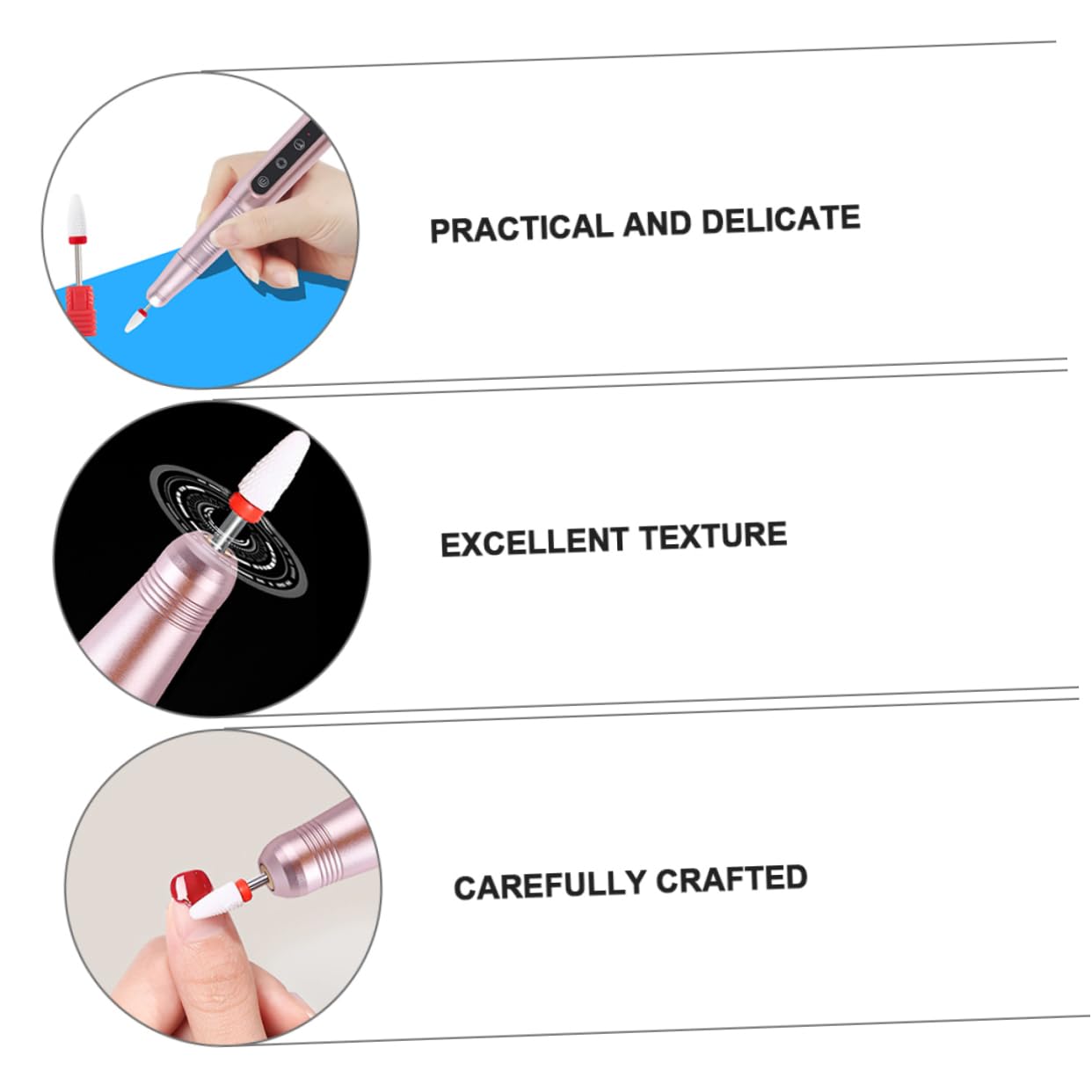 Home Nail Drill Pen Rechargeable Electric Nail Drill Machine Manicure Pedicure Set