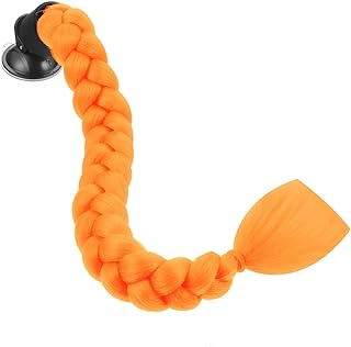 Vaguelly Decoração De Capacete Legal Capacete Cosplay Capacete De Cabelo Trança De Cabelo Capacete De Motocicleta Decalque Capacete De Motocicleta Trança Peruca Capacete De Motocicleta