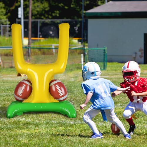 Image of Football Party Supplies Kit - Touchdown Letter Balloon, Goal Post & Football Shaped Foil Balloons, Round 'Touchdown!' Foil Balloons, and Banner for Birthday, Game day, Tailgate Party Decorations