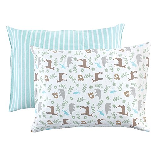 Touched by Nature Unisex Baby and Toddler Organic Cotton Toddler Pillowcase, Forest, One Size
