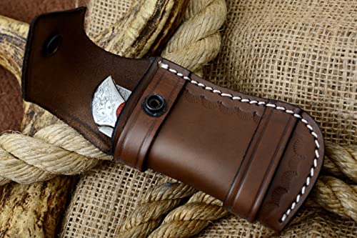 Alzafash Leather Knife Sheath, Edc Belt Loop Case Holder, Knife Holster For Belt, Pocket Knife Sheath For Folding Knives (Color:brown) #TOP1
