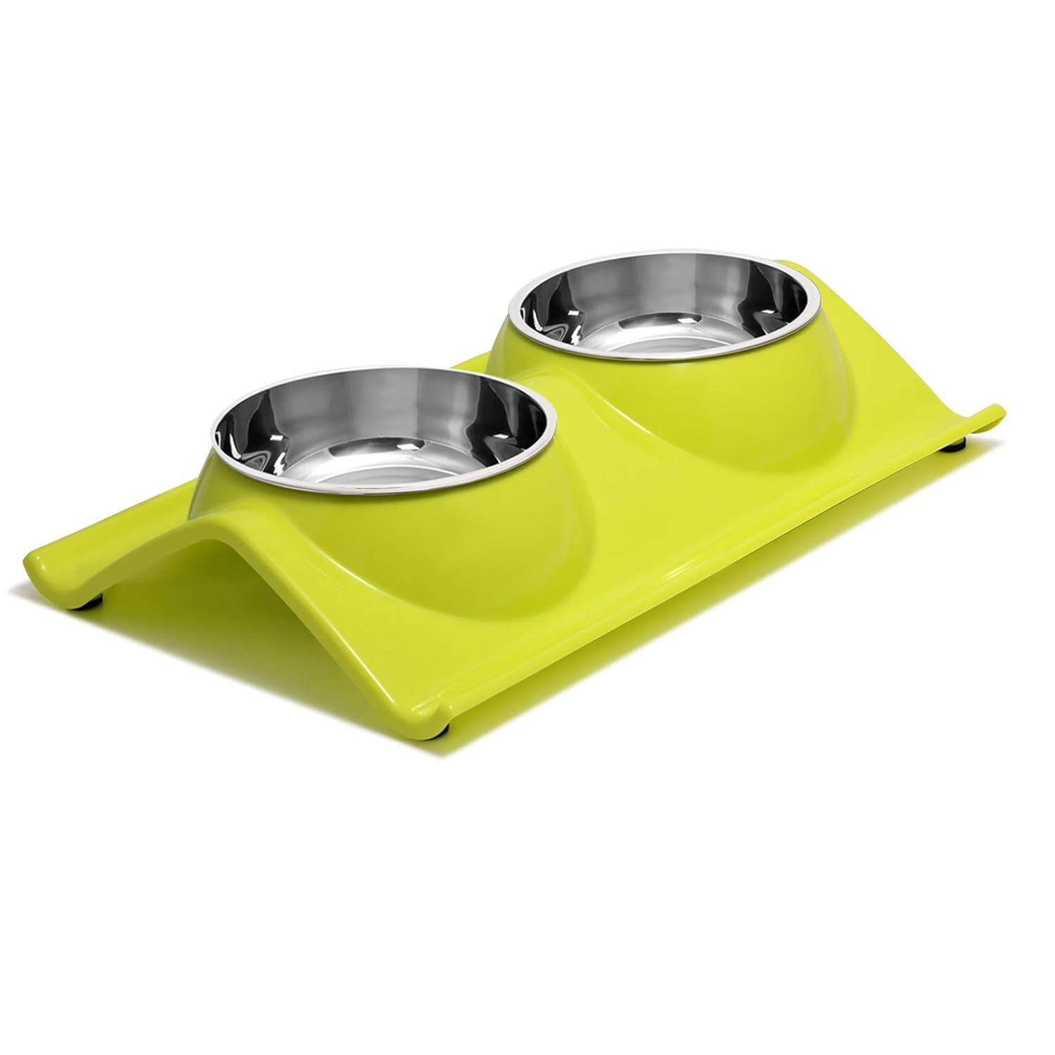 UPSKY Double Dog Cat Bowls Premium Stainless Steel Pet Bowls No-Spill Resin Station, Food Water Feeder Cats Small Dogs (Fruit Green) (B08GCC59LS) Amazon Price History, Amazon Price Tracker