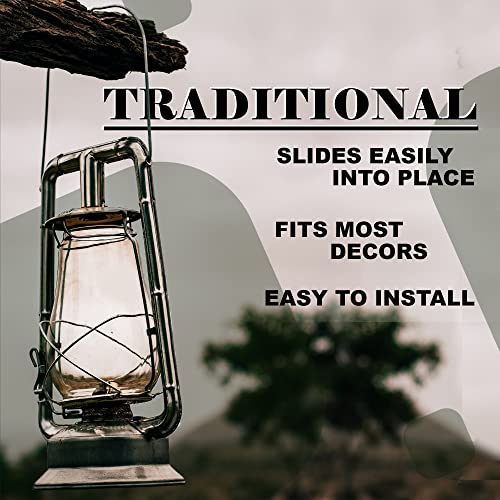 Ciata Oil Lamp, Glass, Victorian Hurricane Chimney Lamp Globe Replacement, 8-1/2 Inch Handblown Frosted Glass Chimney Lamp Shade With 3 Inch Fitter And 4 Inch Bulge - 2 Pack #TOP4