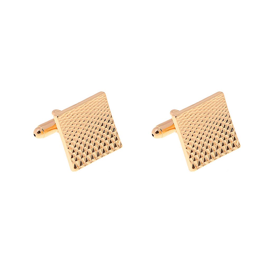 CHUANGOU CHUANGOU 1 Pares Gemelos Cuadrados Gemelos para Hombre para Camisa de Hombre de Boda de Negocios o como Regalo de cumpleaños, Oro