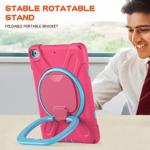 Coque iPad mini 4 enfant robuste rose bleu, housse antichoc tablette 7.9 pouces