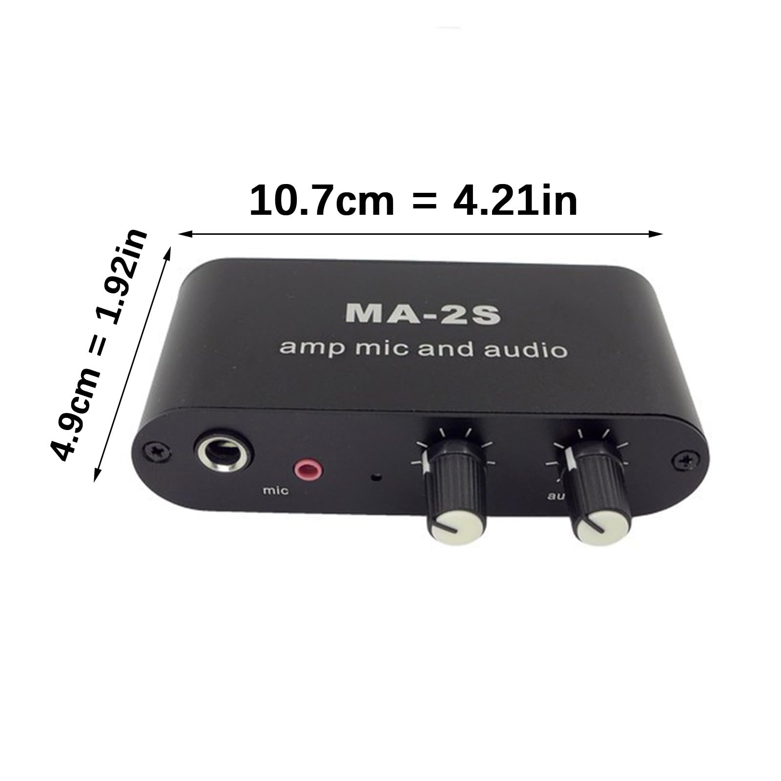 Hochgewinnter 75 Fach Dynamisches Mikrofonverstärker Kleines Design MA2S Preamp Unterstützt 6 5 Mm 3 5 Mm Eingangskompatibilität