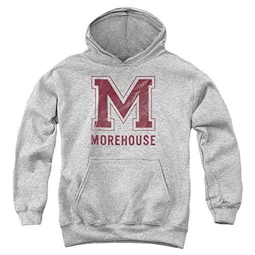 Morehouse College Official Distressed Primary Logo Youth Kids Boy/Girls Pull-Over Hoodie Sweatshirt