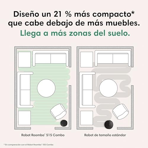Miniatura 5 de iRobot Roomba Plus 516 Combo Base AutoWash multifunción autolimpiable, 22KPa, Mopas DualClean Elevables y Extensible, Lava 75º, Seca 45º, Clearview LiDAR, Autonomía 90 Días, Accesorios Extra, Negro | Con estación AutoWash™ autosvacía para fregonas extensibles giratorias a 75 °C y secado en caliente, ClearView™ LiDAR blanco