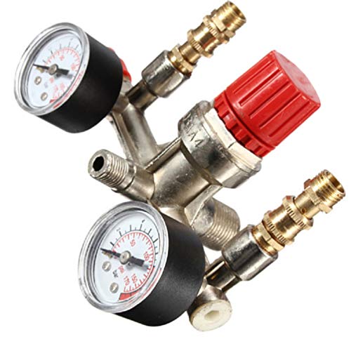 Enshey Air Compressor Pressure Control Switch Valve Manifold Regulator w/Gauges Relief