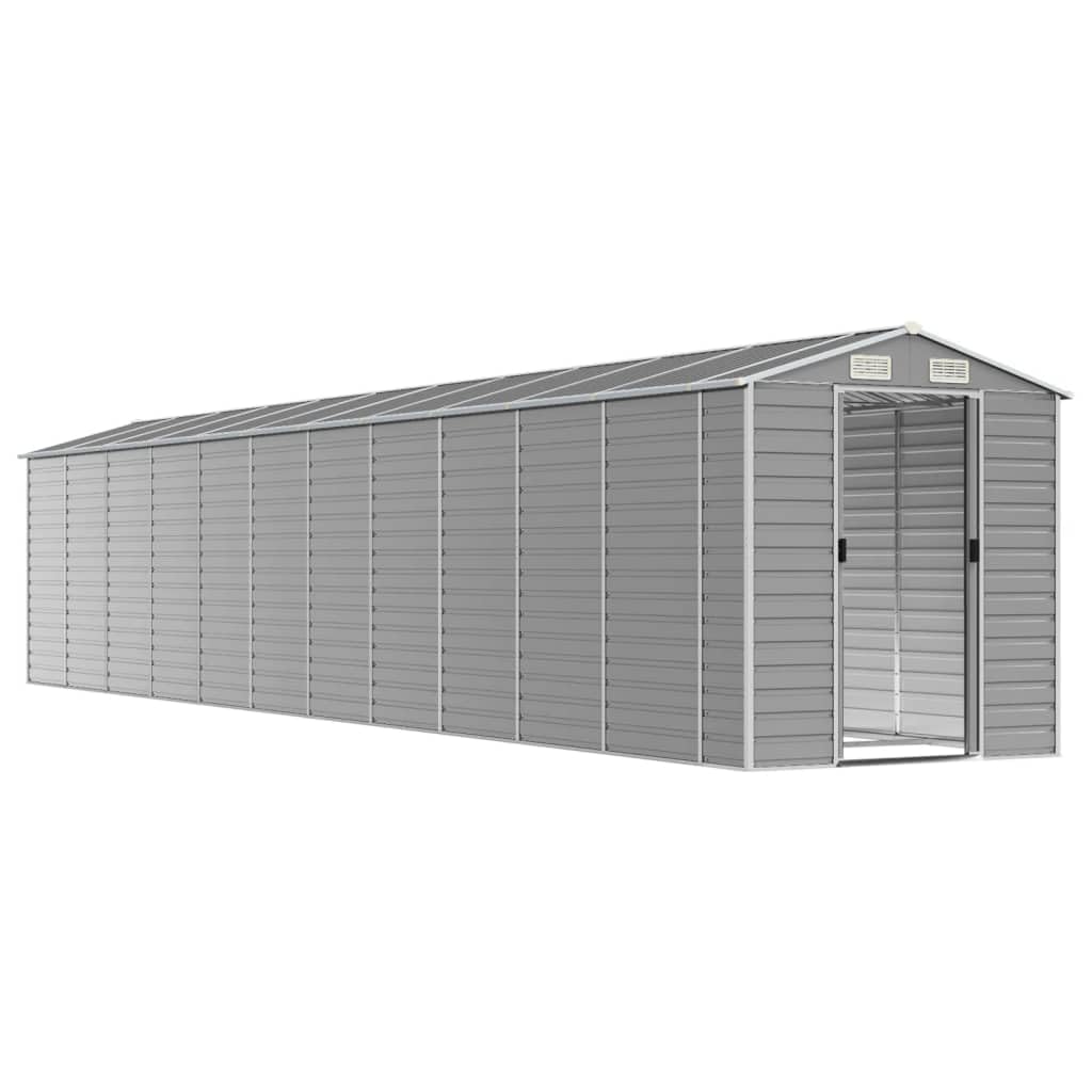 LAPOOH Capanno da Giardino Grigio Chiaro 191x980x198cm Acciaio Zincato,Capannone da Giardino,Casetta da Giardino,Casetta Attrezzi Giardino(SPU:3188252)
