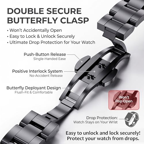 Image of Slim Stainless Band for Apple Watch Series 11-1 /SE, Ultra 3-1