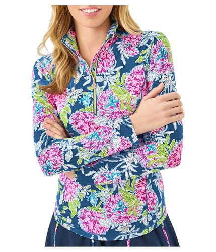 Amazon.com: Lilly Pulitzer womens Justine Half Zip Upf 50+ Multi