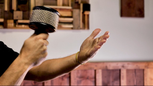 Meinl Percussion CA5BK-L Cabasa Turbo - Strumento A Percussione - Misura Grande 20cm - Nero - Impugnatura Legno Imbottita - Foto 5