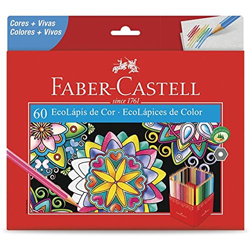 EcoLapis de Cor Faber-Castell 60 Cores, Faber-Castell, 120160G, Multicor