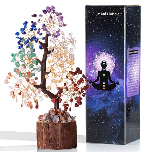 AWARDSEN Chakra Steine Kristallbaum, Lebensbaum, Edelsteinkristall Bonsai...