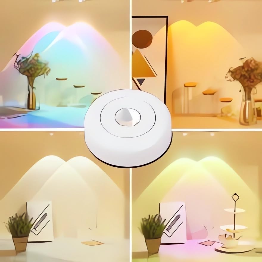 Image of Sunset Visual Lamp Projector - Battery Powered, 2 Levels Brightness & Self-Adhesive LED Lights for Home, Bedroom, Party, Photography