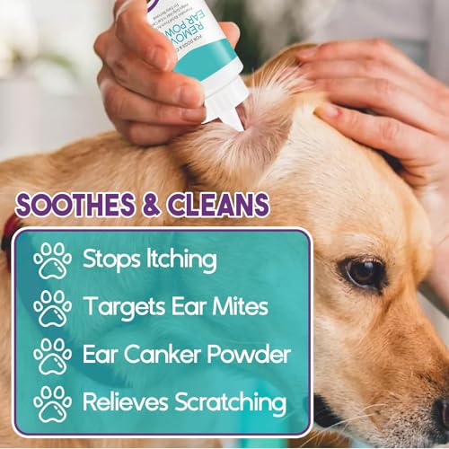 exatta Ohrenreiniger Hund, Pulver zur Enthaarung von Hundeohren, Hund Ohrenreiniger, Hundeohren Reiniger, Ohrreiniger für Hunde, Hunde ohrenreiniger, Ohrreiniger für Alle Katzen und Hunde, 30g