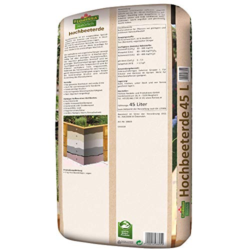 Komposterde Florissa Natürlich Bio Hochbeeterde 45 L