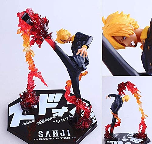 WIJJZY One Piece Combat Version Flame Leg Vinsmoke Sanji Figuras de Anime Modelo de Personaje...