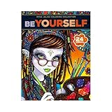 Leisure Arts Myka Jelina, Be Yourself, Adult Coloring Book, Coloring Books Adults Relaxation, Adult Book Women, Books for Teens, Book