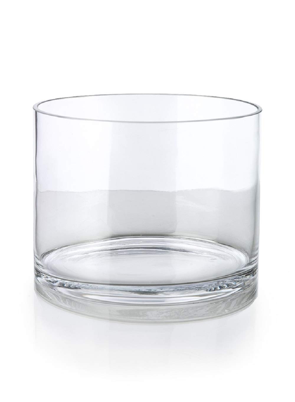 Serene Spaces Living Clear Glass Cylinder Vase, Use for Floral Arrangements or as Candle Holder, Cylindrical Shape Offers Endless Design Options, Measures 8