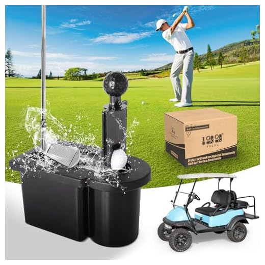 10L0L Portable Golf Ball Washer Golf Club Washer/Golf Ball Cleaner,Universal fit EZGO, Club Car and Yamaha,Detachable Base Bracket,Easy to Move