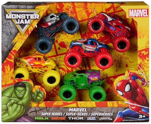 Monster Jam Toy Vehicle Truck 1To64 Marvel 5PK M03 I