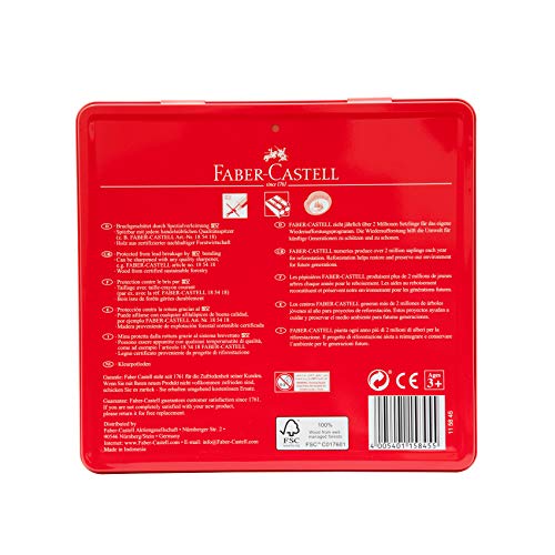 Faber-Castell Classic 24-Colour Pencils In Metal Tin Box #TOP1