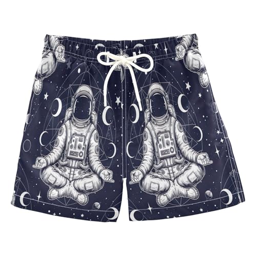 Swimming Trunks for Kids, Swim Trunks for Toddler Boys 2t, Astronaut Meditative Pose