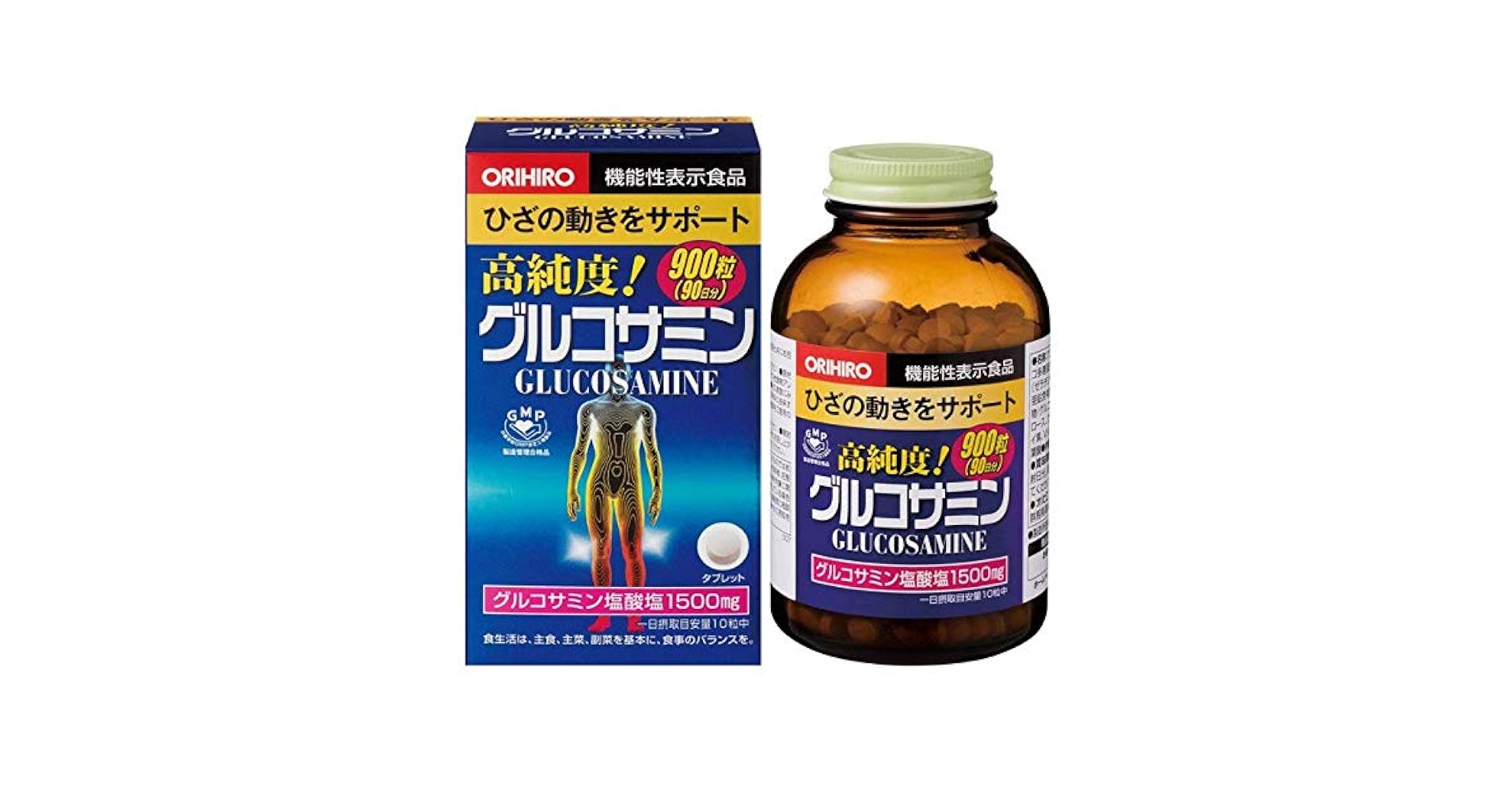 Amazon | オリヒロ 高純度 グルコサミン粒 徳用 約900粒 10個