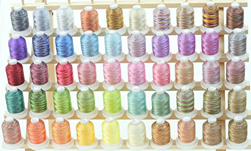 50 Conos de Hilo de Bordar Multicolor Poliéster 550 Yardas miniatura 4