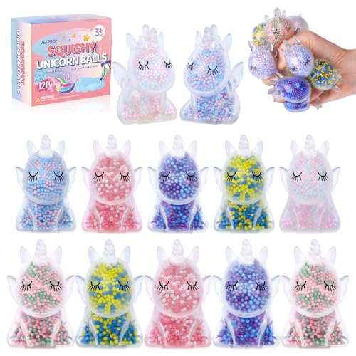 12 Pack Fidget Stress Balls for Kids Adults, Tactile Fidget Squeeze Toy