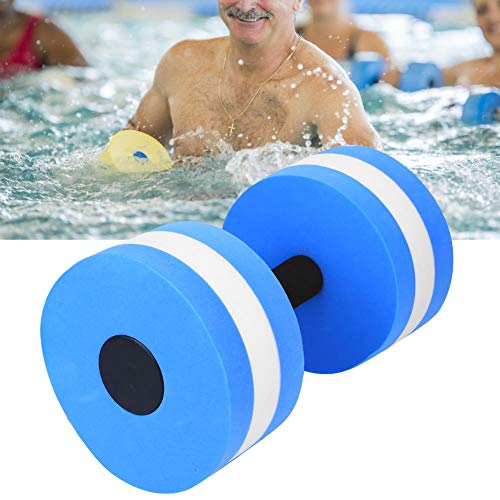 lvifloae Aqua Dumbbells Water Aerobics Lightweight EVA Foam Pool Dumbbells Men Women Water Sports Fitness Tools Exercise Aid (Blue and White)