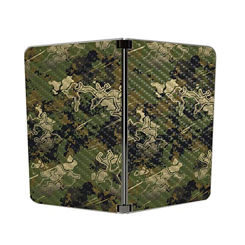 Image of MightySkins Carbon Fiber Skin for Microsoft Surface Duo - Viper Woodland | Protective, Durable Textured Carbon Fiber Finish | Easy to Apply | Made in The USA