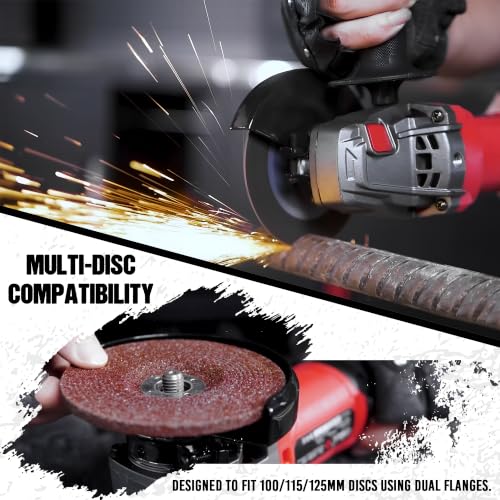 Image of IBELL IBL AGB150 AC Brushless Angle Grinder, 1500W Heavy-Duty Motor, 4500-10500 RPM, Compatible with 100mm, 115mm & 125mm Discs Dia, 3-Position Handle, Multi-Bore Support, 1-Year Warranty