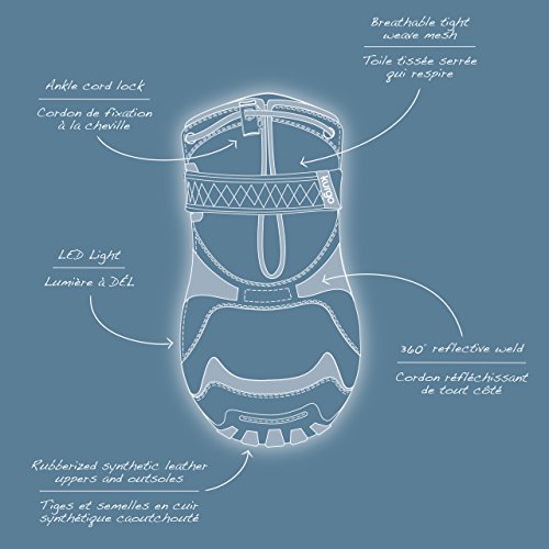 Kurgo Step N’ Strobe Dog Shoes | Water Resistant Dog Shoes | Snow Boots For Dogs | Anti Slip Pet Boots | Dog Shoes For Hot Pavement | Dog Shoes With Lights | Reflective | Set Of 4 (Large) #TOP4