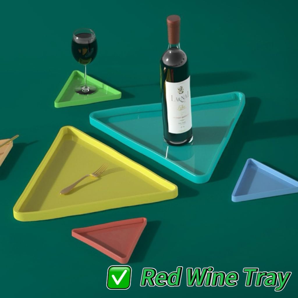 13 Inches Extra Large Triangle Tray Resin Molds Silicone with Edges, Resin Serving Tray and Coaster Mold Set DIY Craft