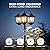 75" Solar Lamp Post Light with Planter, Outdoor Lamp Post Triple-Head, Solar Lamp Post Lights Outdoor Waterproof for Patio, Backyard, Warm White Decorative Solar Pole Lights Outdoor, Replaceable Bulb