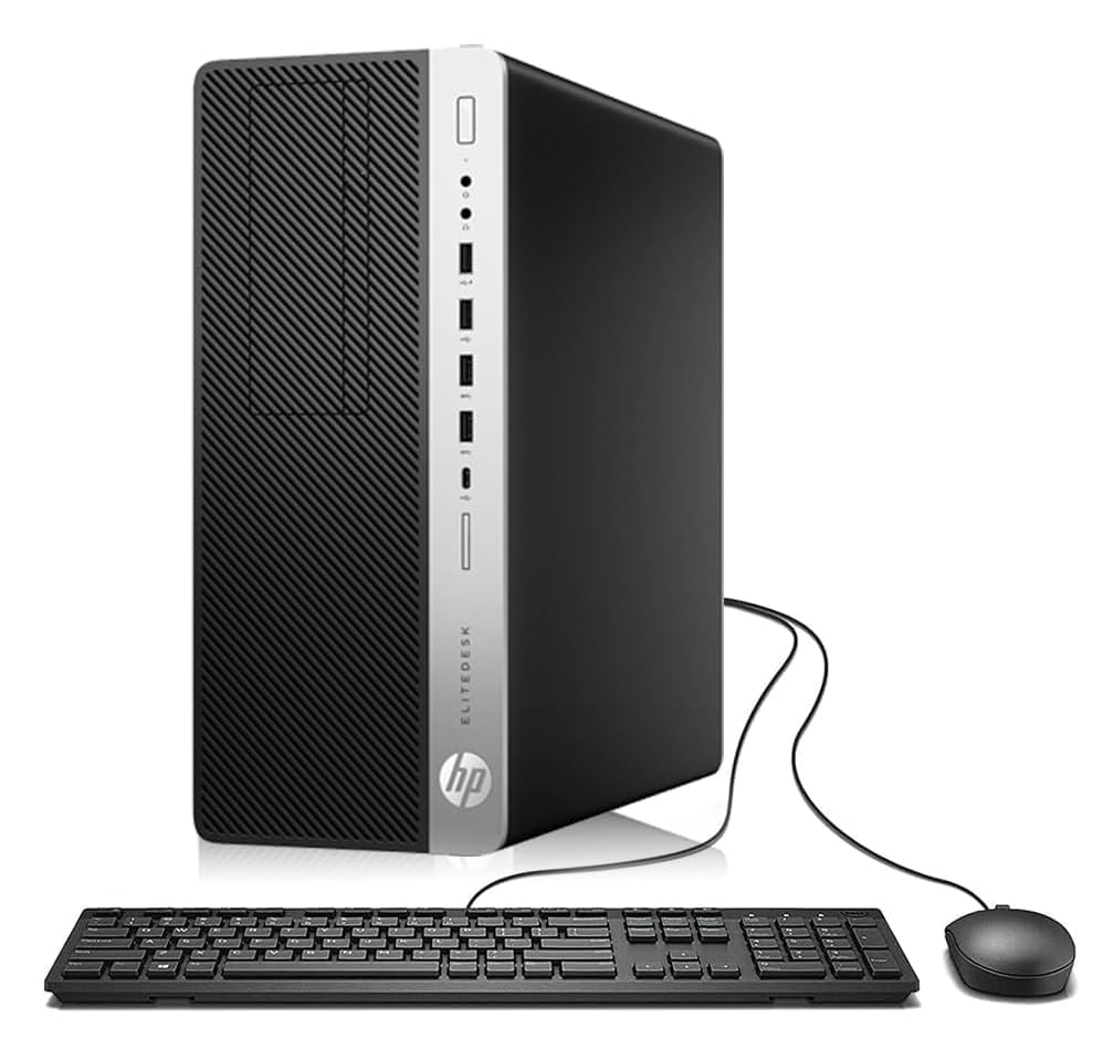 HP EliteDesk 800 G4 MT PC de Escritorio, Intel Core i7-8700T, 16 GB de RAM, SSD de 512 GB, WiFi, Bluetooth, Teclado QWERTY de EE.UU., Windows 11 Pro (reacondicionado)
