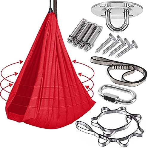 QFWRYBHD Indoor Adult Therapy Swing Sensory Swing For Adults Cuddle Hammock For Children Outdoor Adjustable Swing For Adults With Autism, ADHD, Aspergers