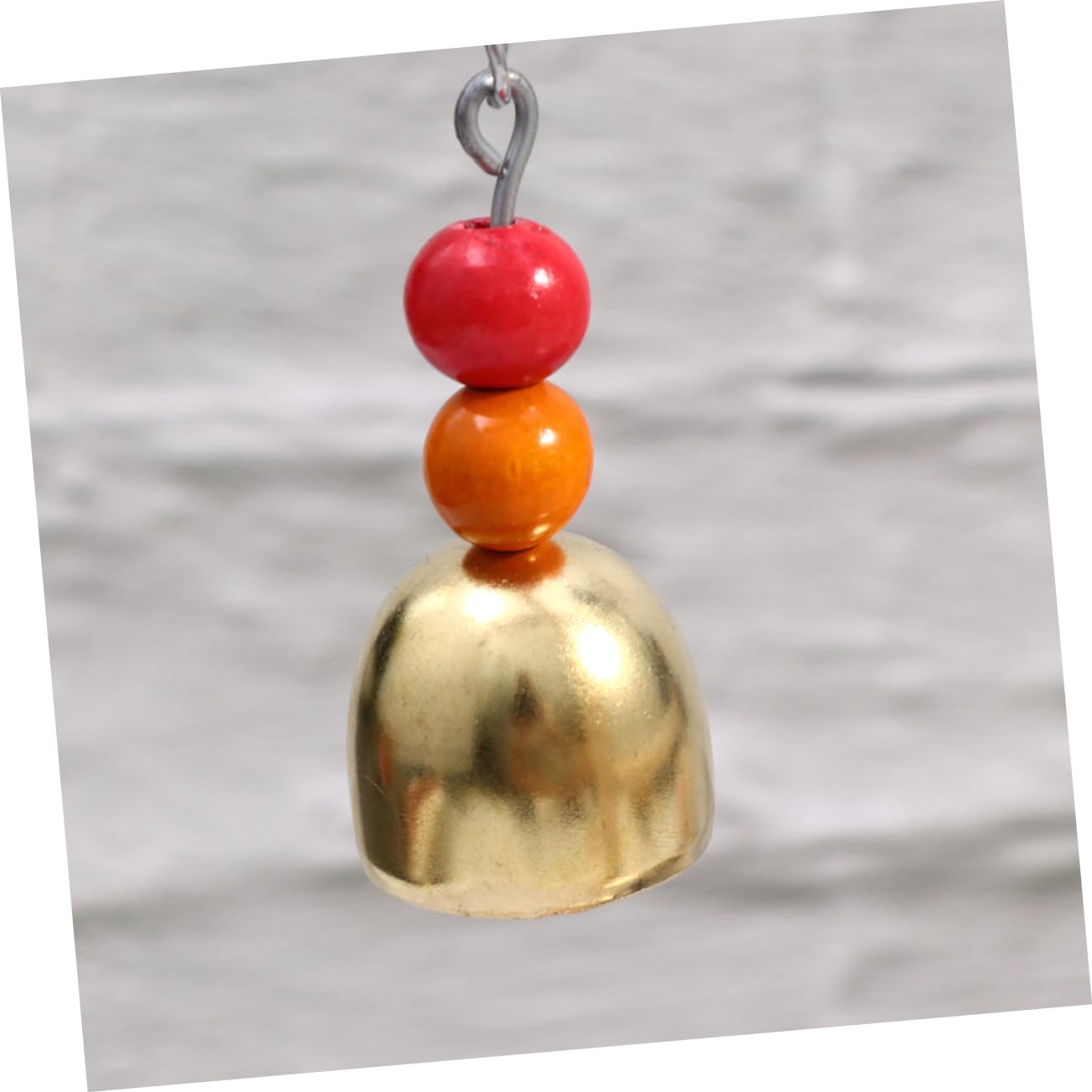 Housoutil Giochi per Pappagalli in Legno Altalena e Scala, Supporto per Gabbia e Giardino, Acciaio Inox, Resistente Colore Casuale