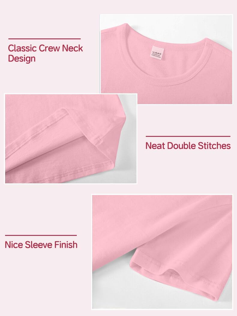 Cotton Kids T-Shirts Short Sleeve Summer Crew Neck Basic Tops for Boy & Girl&Toddlers - Image 5