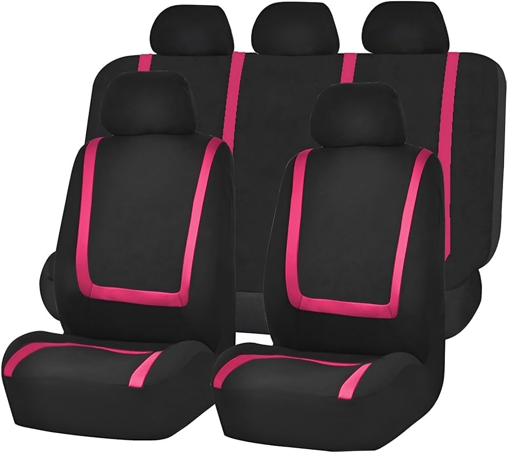 Car Seat Covers for Seat Cupra Born Electric Drive 150 kW, Cloth Car Seat Cushion Full Set Breathable Washable Front Rear Protectors Accessories,A-Pink