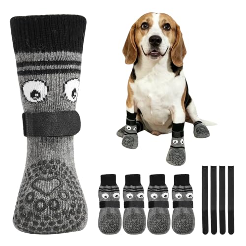 COOHAMS Non-Slip Dog Socks,Paw Protection for Senior&Active Dogs