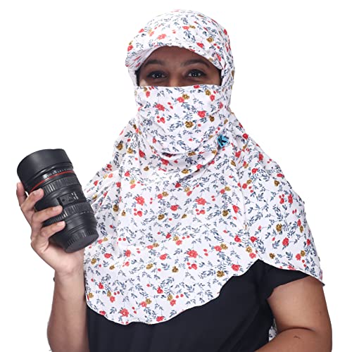 Image of Kavach Ready-to-wear Printed Fashionable full face covering comfortable soft Mask Scarf for pollution sun dust heat protection in summer