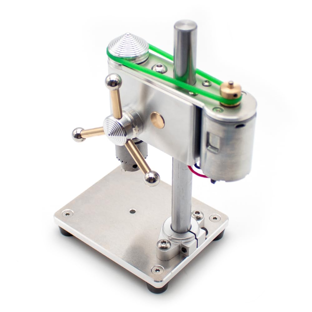 Toplionace Micro Trapano da Banco CA 100-240V con Adattatore di Alimentazione a Velocità Regolabile Mini Trapano Strumento di Riparazione di Orologi di Precisione (0,3-4MM)