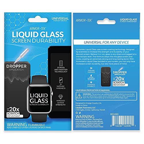 Liquipel Armortek Liquid Glass Screen Protector - Universal Nano Liquid Screen Protector For Smartphones, Tablets, And Wearables - Increased Impact And Scratch Protection ($0 Protection Plan) #TOP6