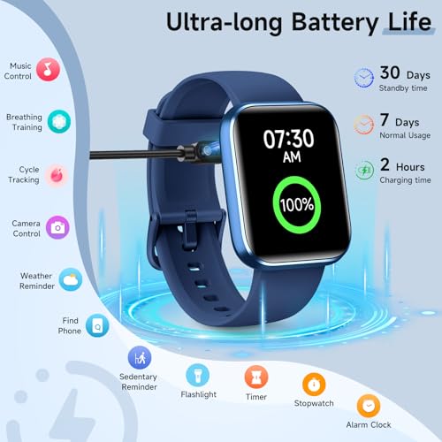 Image of Gydom Smart Watches for Men, 1.8 inch Fitness Tracker for Android & iPhone, Answer /Make Calls, Alexa Built-in, Heart Rate /Sleep /SpO2 Monitor Smartwatch, 3ATM Waterproof Watches 101+ Sport Modes, 2 Bands